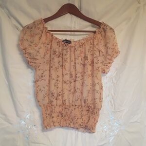 NWT Wet Seal floral blush crop top